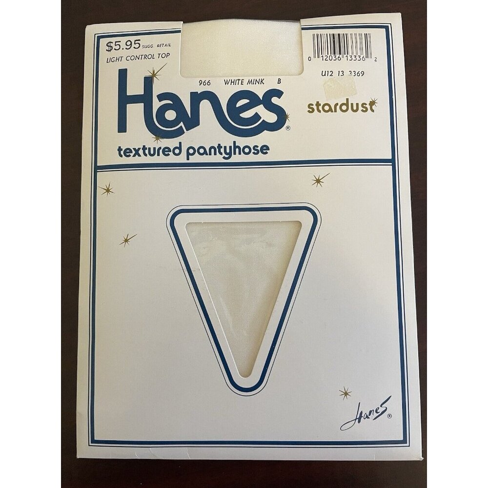 Vintage Hanes Textured Light Control Top Sheer Size B White Mink 966